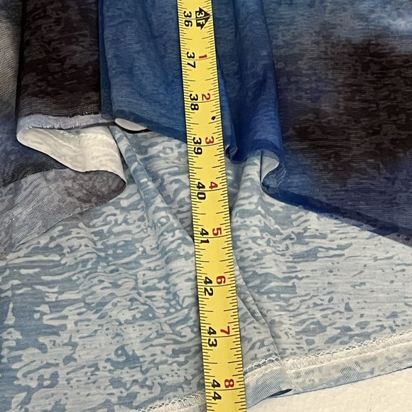 Midi Dress SZ S Sea Ocean Nautical Semi Sheer Mesh Skirt Art to Wear Grunge - Picture 14 of 16